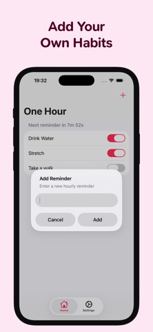 One Hour: Hourly Reminders のスクリーンショット
