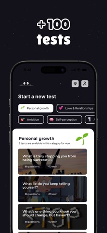 Know Me - AI Personality tests iPhone screenshot