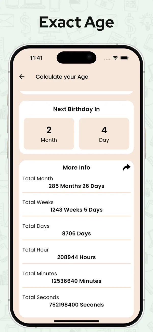 Screenshot #3 pour Age Calculator / Date of Birth
