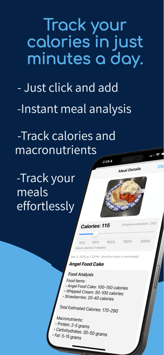Quick Click Calorie Counter Screenshot 7 of 7