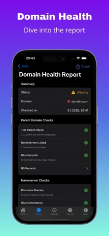 Domain Health screenshot