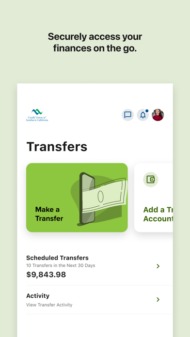 CU SoCal Mobile Banking Screenshot