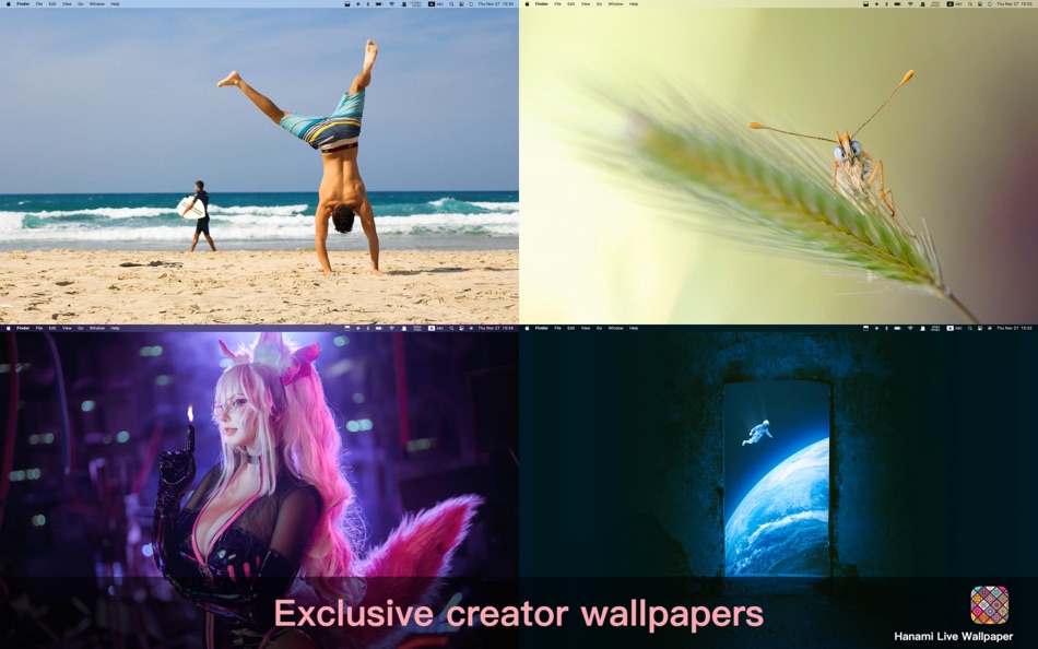 #4. Hanami Live Wallpaper (macOS) Podle: 豪 文