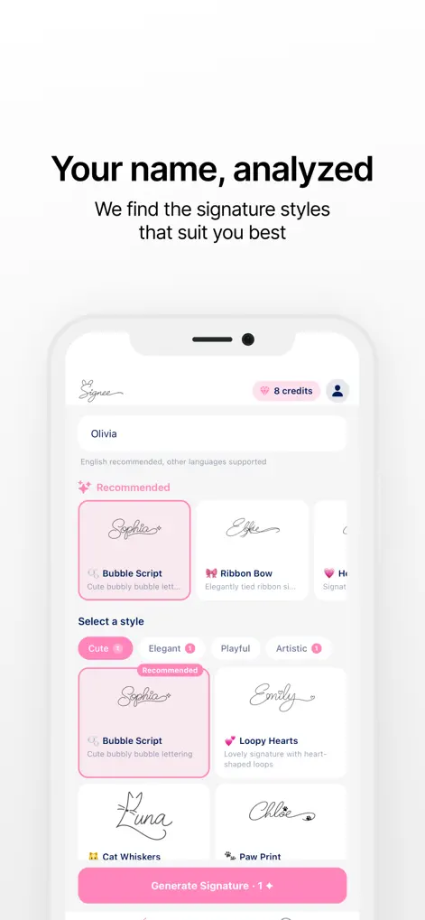 Signee - Your Signature Style - Graphics & Design App | MWM