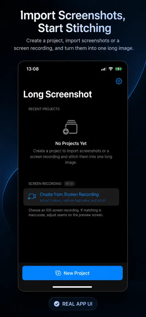 Screenshot #1 pour LongShot Stitch
