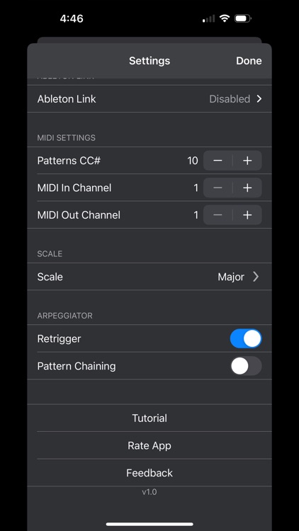 Kebarp AUv3 MIDI Arpeggiator
