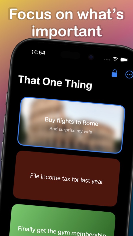 #1. Focus Task: That One Thing (iOS) 由: Appgineering GbR