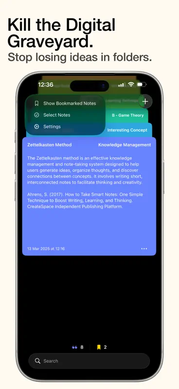 SlipBox – Zettelkasten Notes screenshot 4 of 7