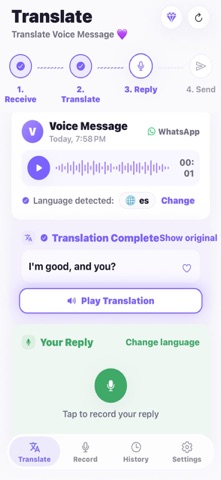 ReplyLingo: Voice Translator Screenshot 8 of 10