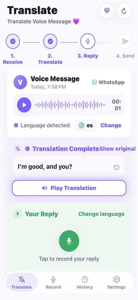 ReplyLingo: Voice Translator screenshot 8