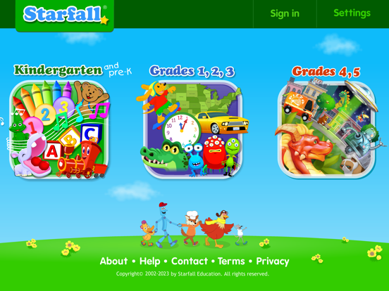 Starfall iPad app afbeelding 1