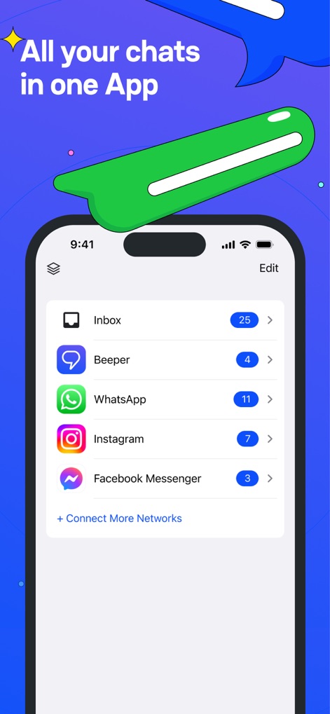 Beeper - See how Beeper centralizes all user messages into a single, organized inbox, displaying aggregated chats from diverse platforms like WhatsApp and Instagram for effortless management.