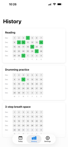Cadence: gentle habit-tracker screenshot