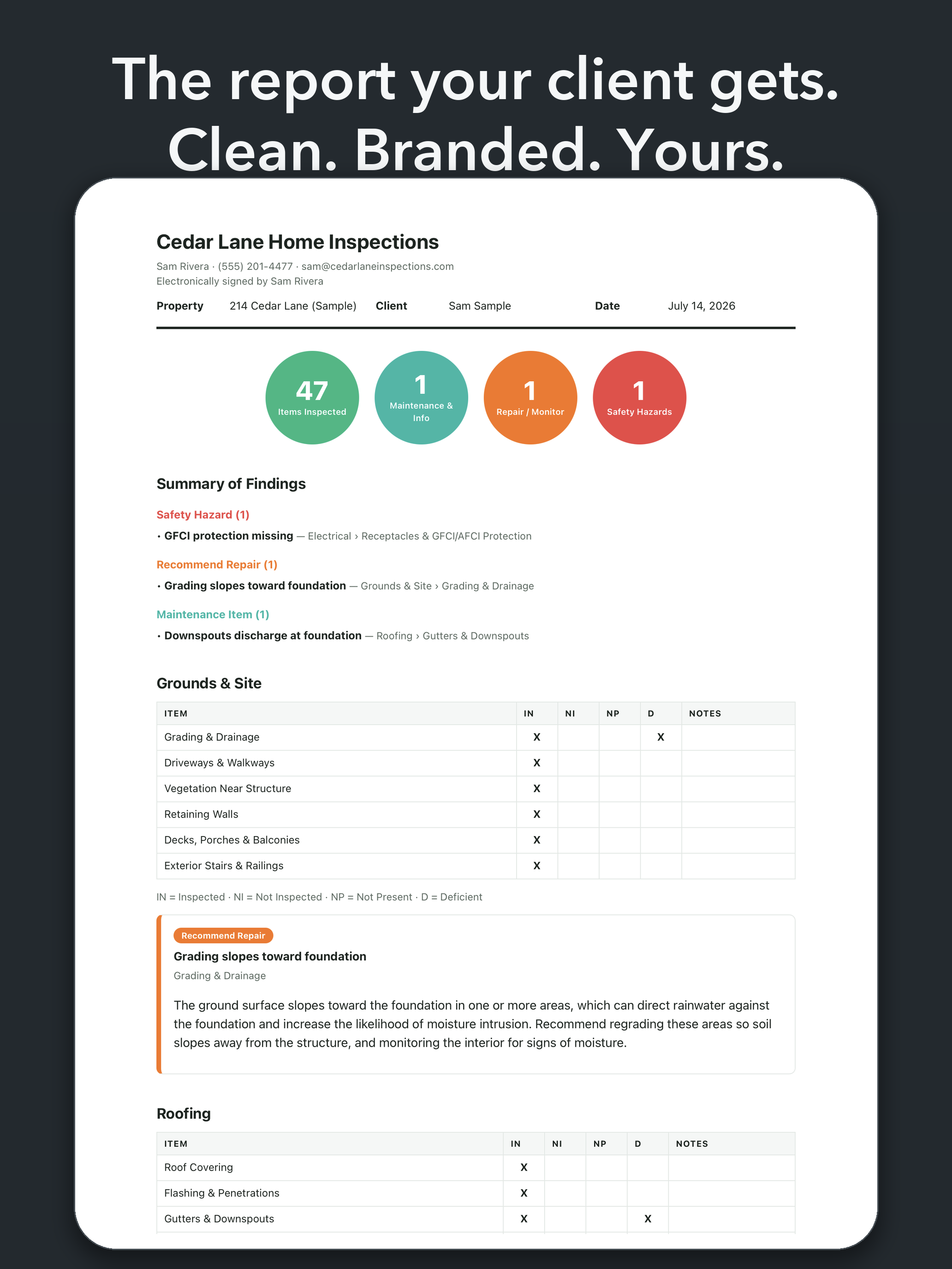 Rafter: Home Inspection Report screenshot 10