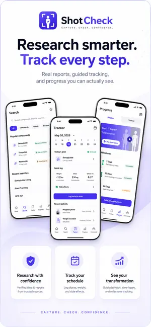 ShotCheck - Peptide Tracker screenshot 1
