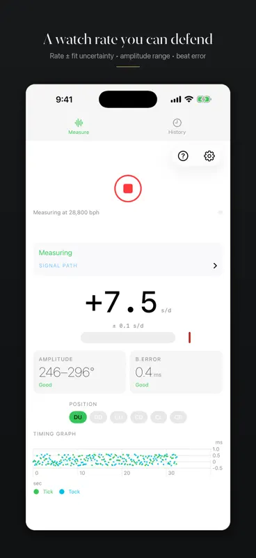 Hairspring: Watch Timegrapher screenshot 1 of 6