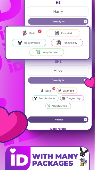 Game for couples – InDare Screenshot