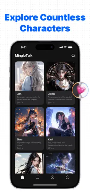 MingloTalk: AI Character Chat iPhone screenshot 3