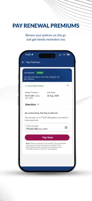 Axis Max Life Insurance iPhone screenshot 4