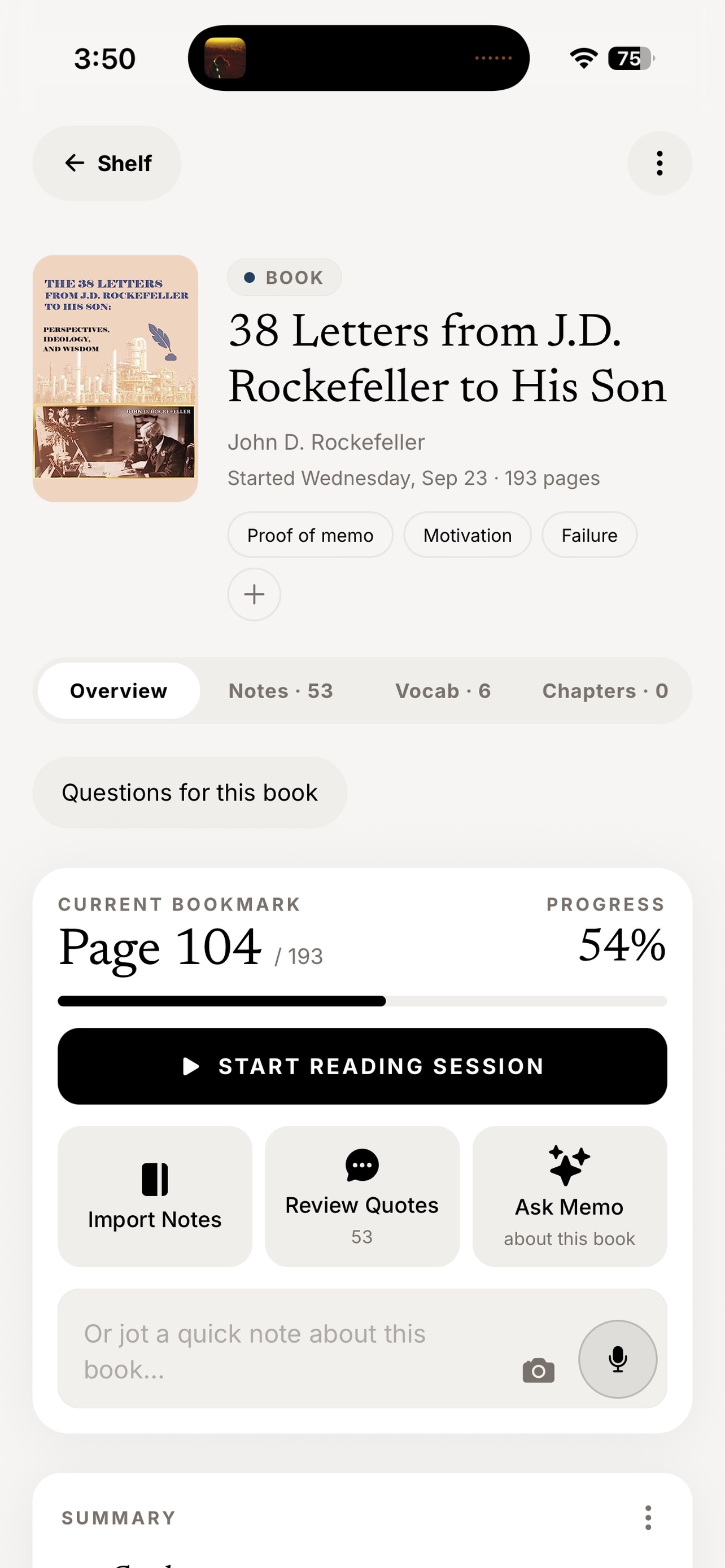 Screenshot 4 of Memorandum Reading