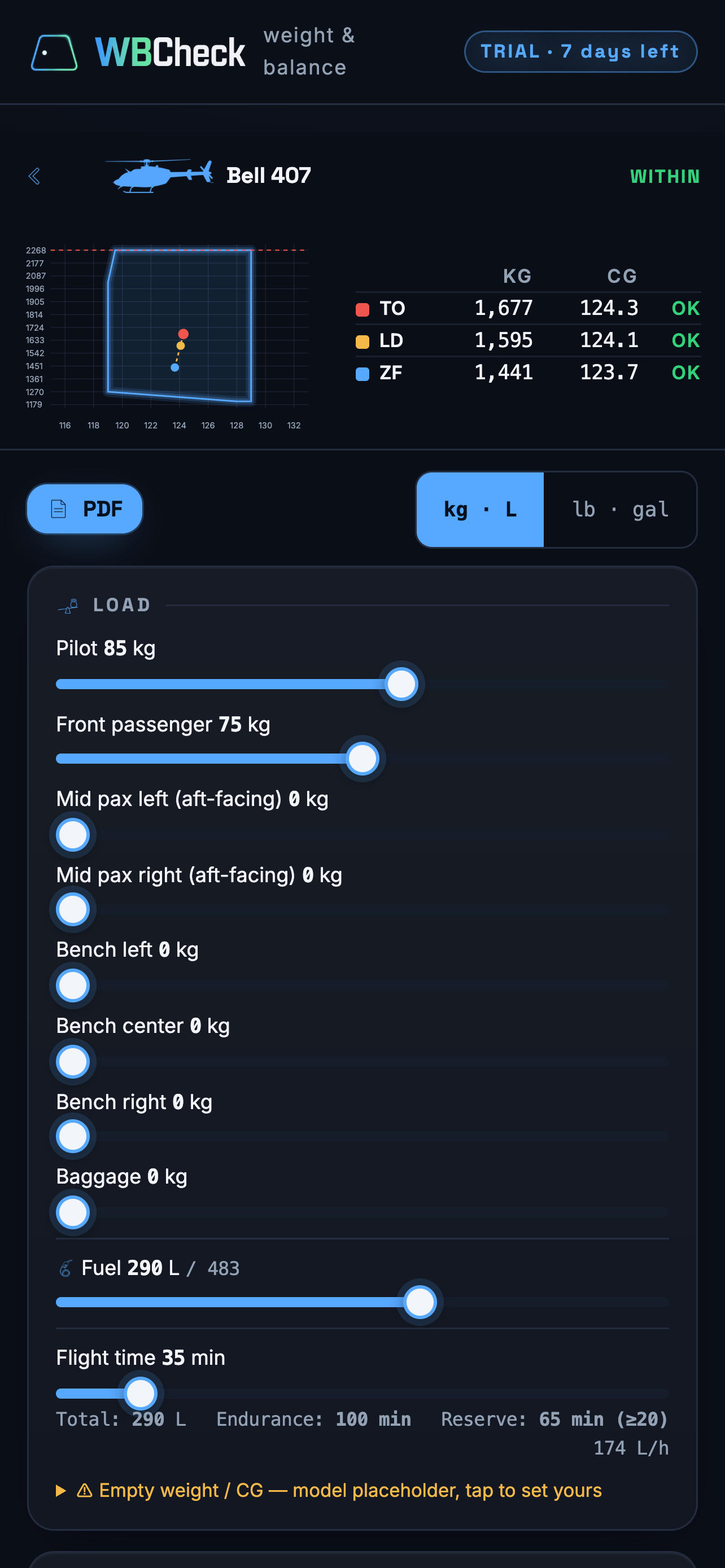 WBCheck: Weight & Balance screenshot 3