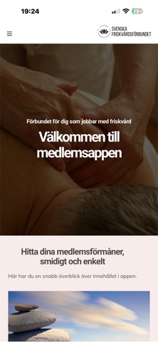 Medlemsapp screenshot