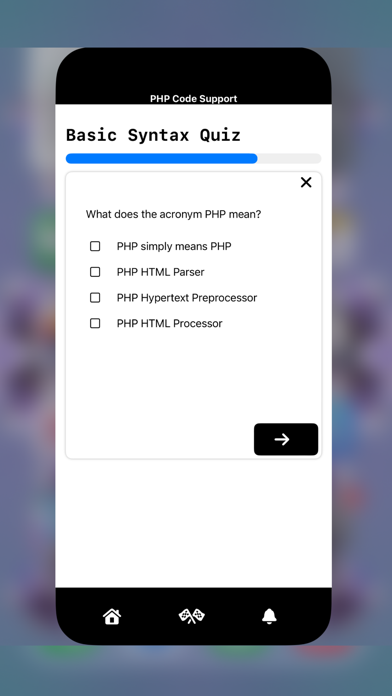 PHP Code Support Screenshot