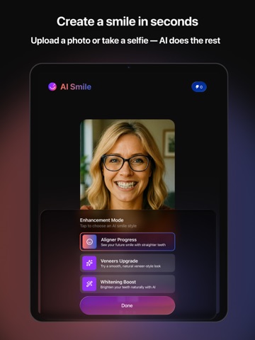 AI Smile Studio iPad screenshot
