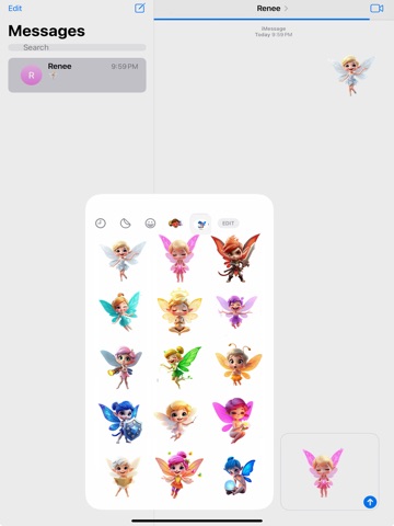 Twinkly Fairy Stickers iPad screenshot