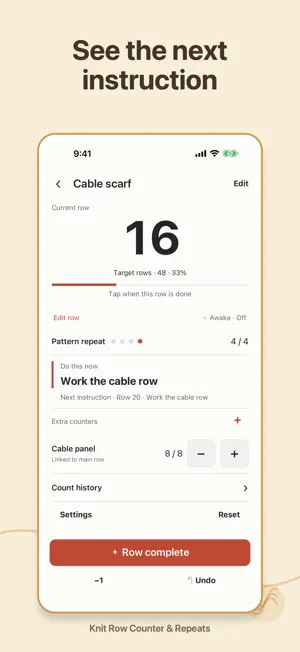 Knit Row Counter & Repeats screenshot 3