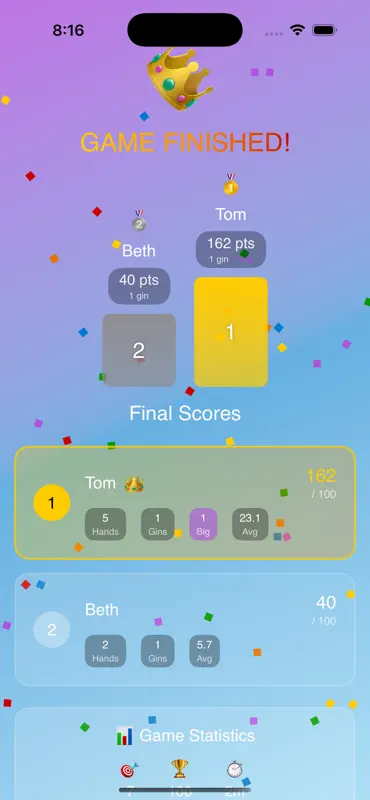 Gin Rummy Score screenshot 6 of 7