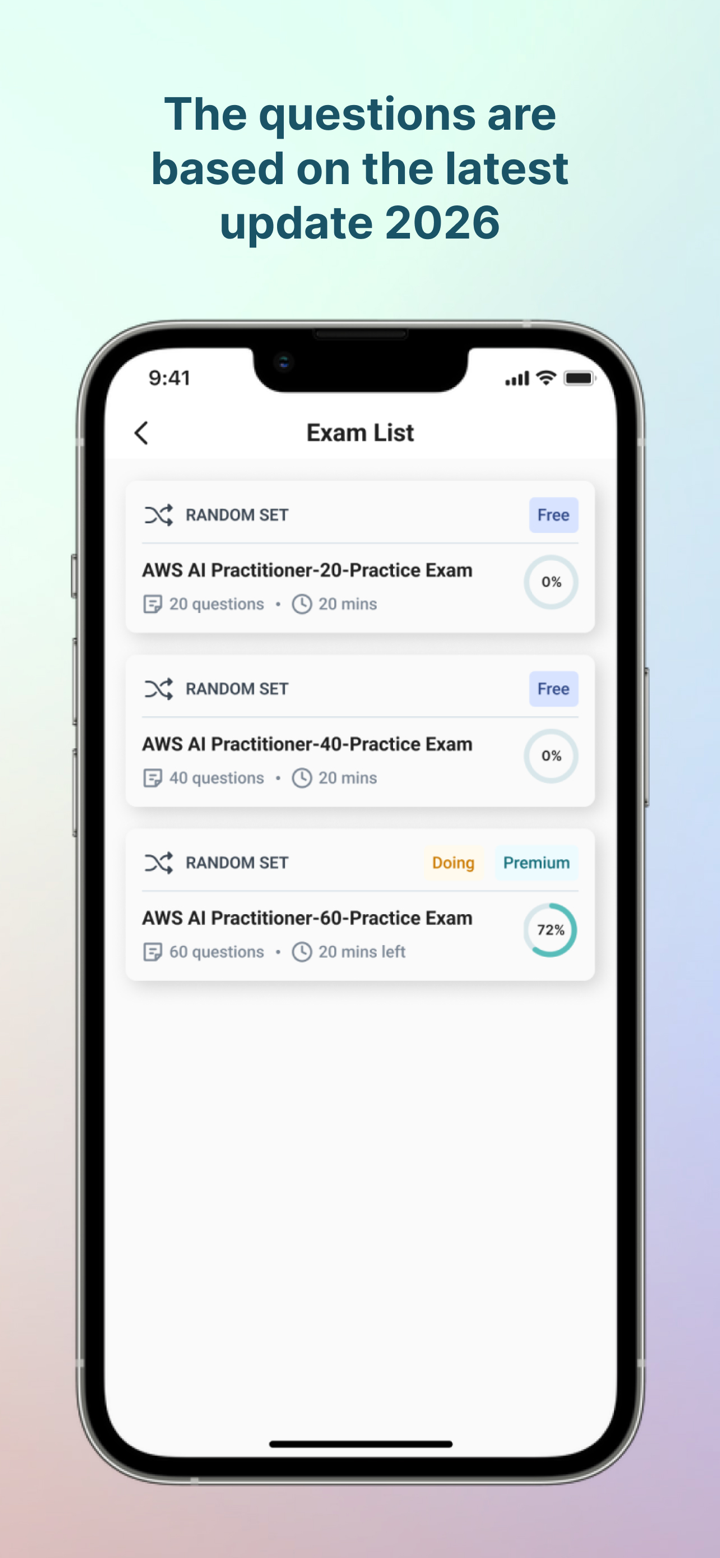 AWS AI Practitioner Exam Sim screenshot 3