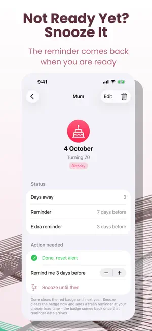Date Minder: Birthday Reminder screenshot 3