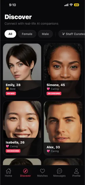 Meeamor: AI Companions & Chat screenshot 1