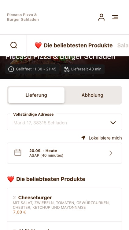 Piccaso Pizza Burger Schladen