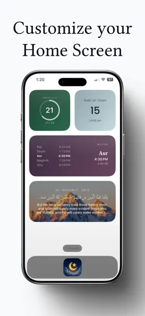 Quran Tiles: Widget & Salah screenshot 2