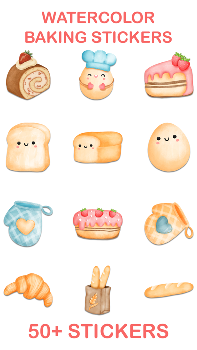 Screenshot #1 pour Water Color Baking Stickers