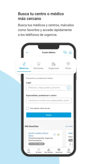 Captura de pantalla de Adeslas en iPhone 2