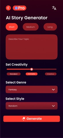 Bedtime Stories: Ai Generator iPhone screenshot