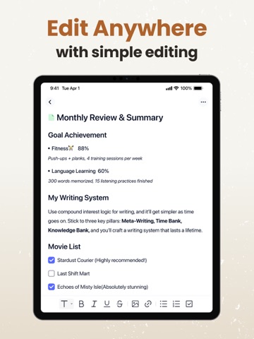 remio: AI Notes & Memos iPad screenshot
