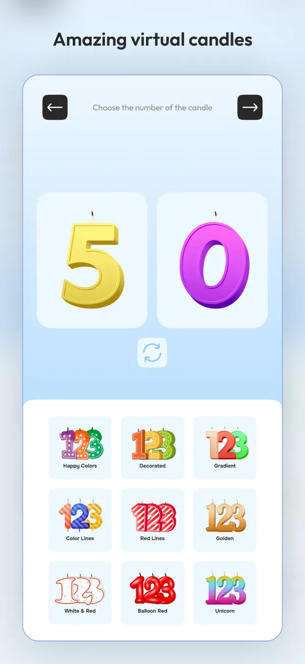 Screenshot #1 pour Bougies virtuelles Joyeux anni