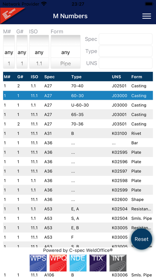 #3. Material Numbers (iOS) 由: C-spec