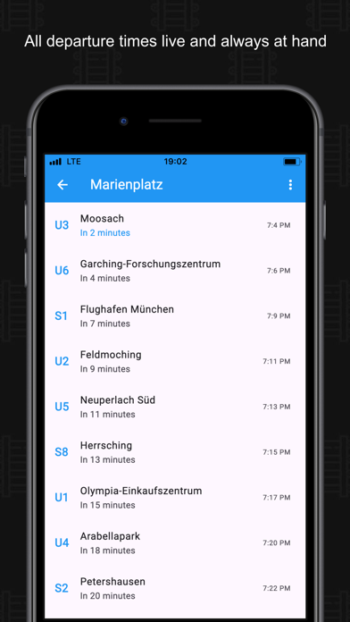 MVG Live Timetable Screenshot 1 - AppWisp.com MVG Live Timetable Screenshot 1 - AppWisp.com