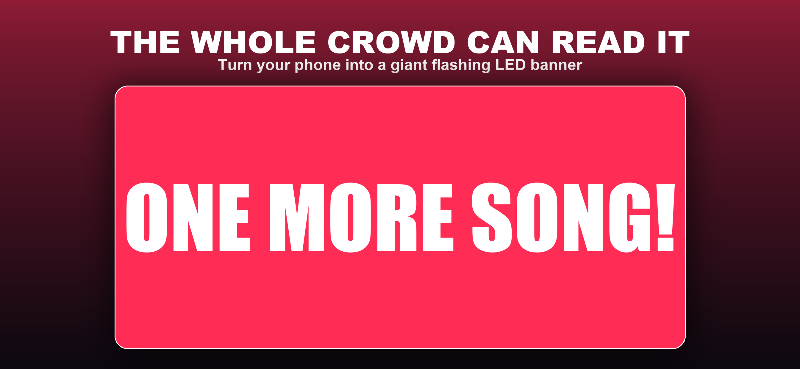 LED banner for Tomorrowland