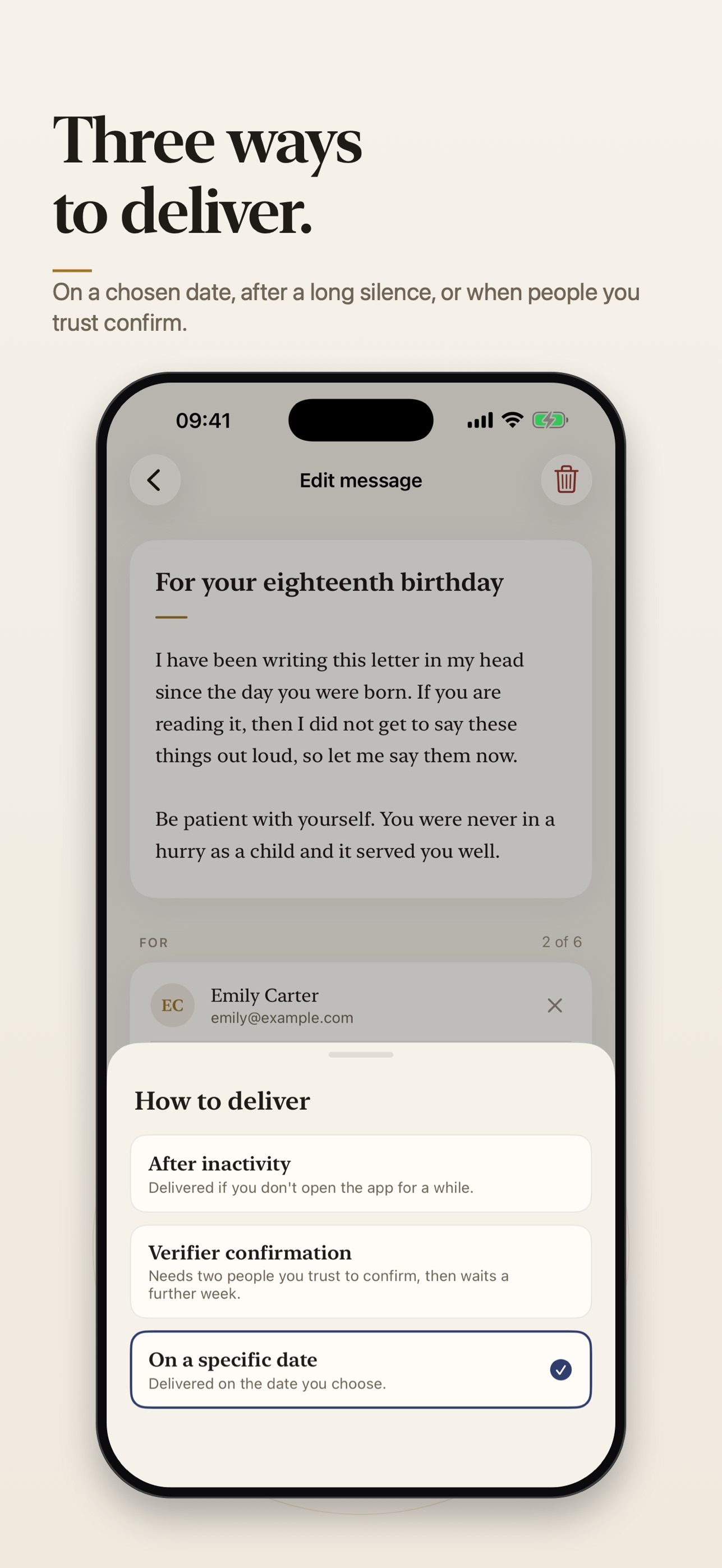 Screenshot 2 of After Words: Future Letters