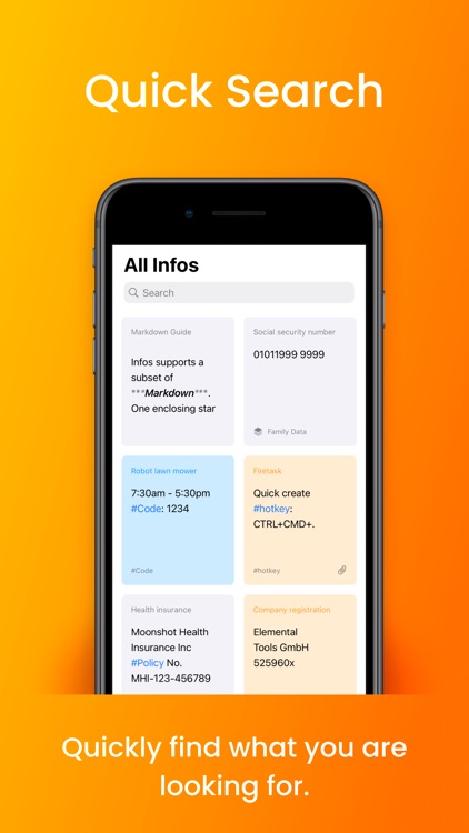Infoplane: Short Notes Manager