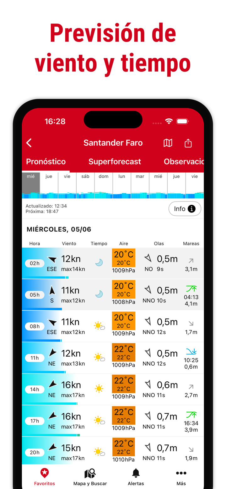 Windfinder: Viento & Tiempo screenshot 3