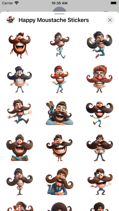 Screenshot #1 pour Happy Moustache Stickers