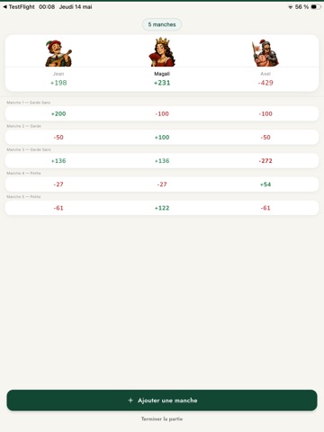 Tarot Compteur Points & Scores iPad screenshot
