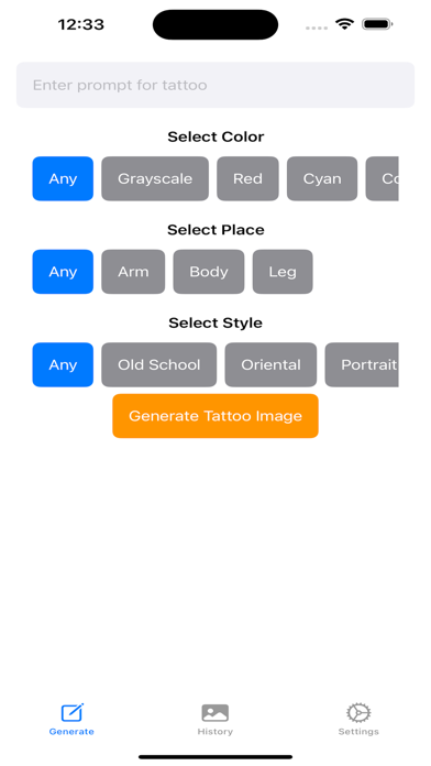 Tattoo AI : AI Tattoo  Design Screenshot